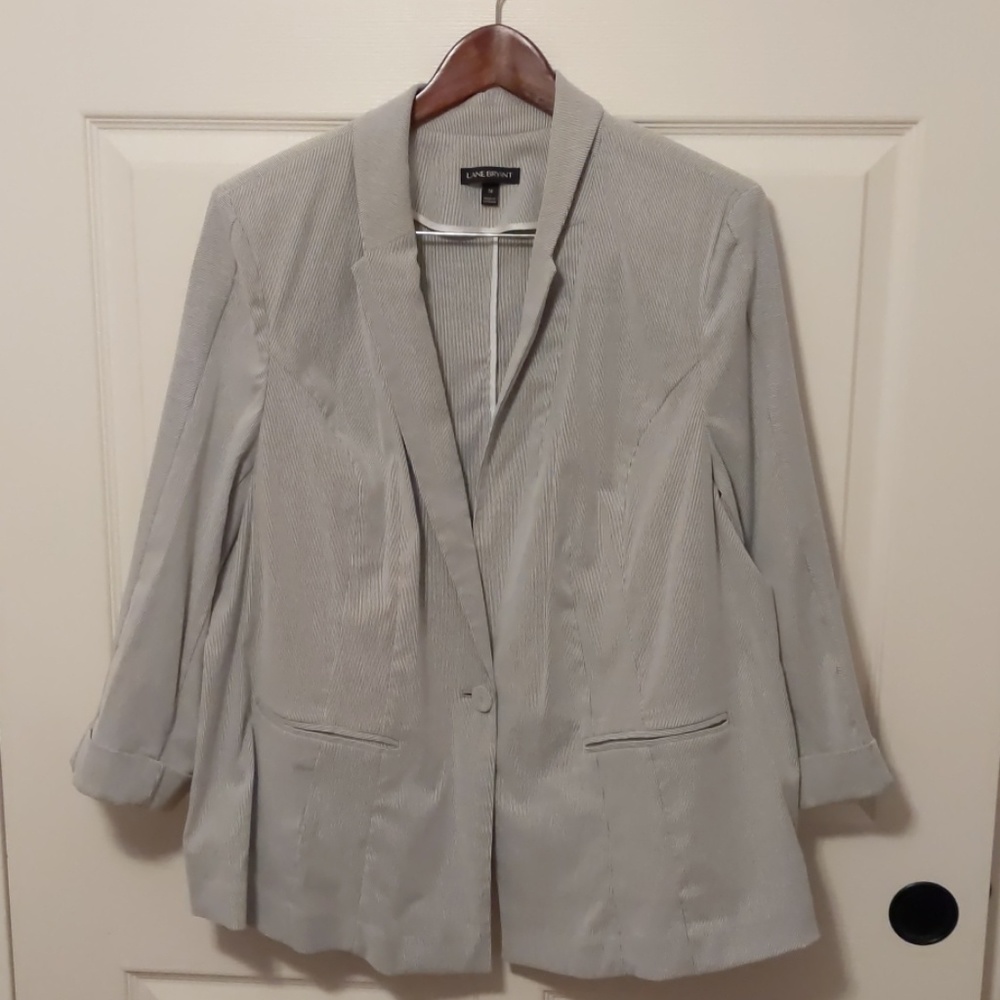 Lane Bryant 3/4 Sleeve, 1-Button Blazer